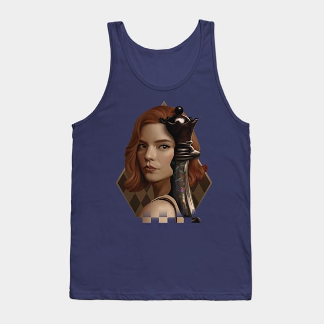 Beth Harmon “The Queen’s Gambit” Tank Top by ElenaM